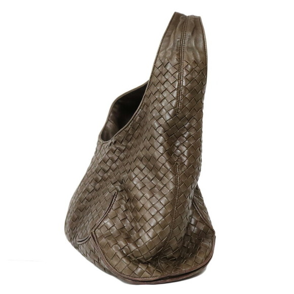 Bottega Veneta One Shoulder Bag Brown Leather Intrecciato - Picture 3 of 9